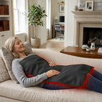 Red630™ HeatWave Flex infrared light therapy recovery pad in red, showing flexible design and embedded light panels for pain relief.